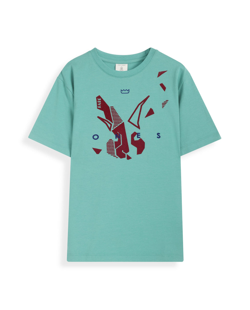Rare Ones Kids Div Green Cotton Half Sleeves Crew Neck Regular Fit Graphic Print T-Shirt