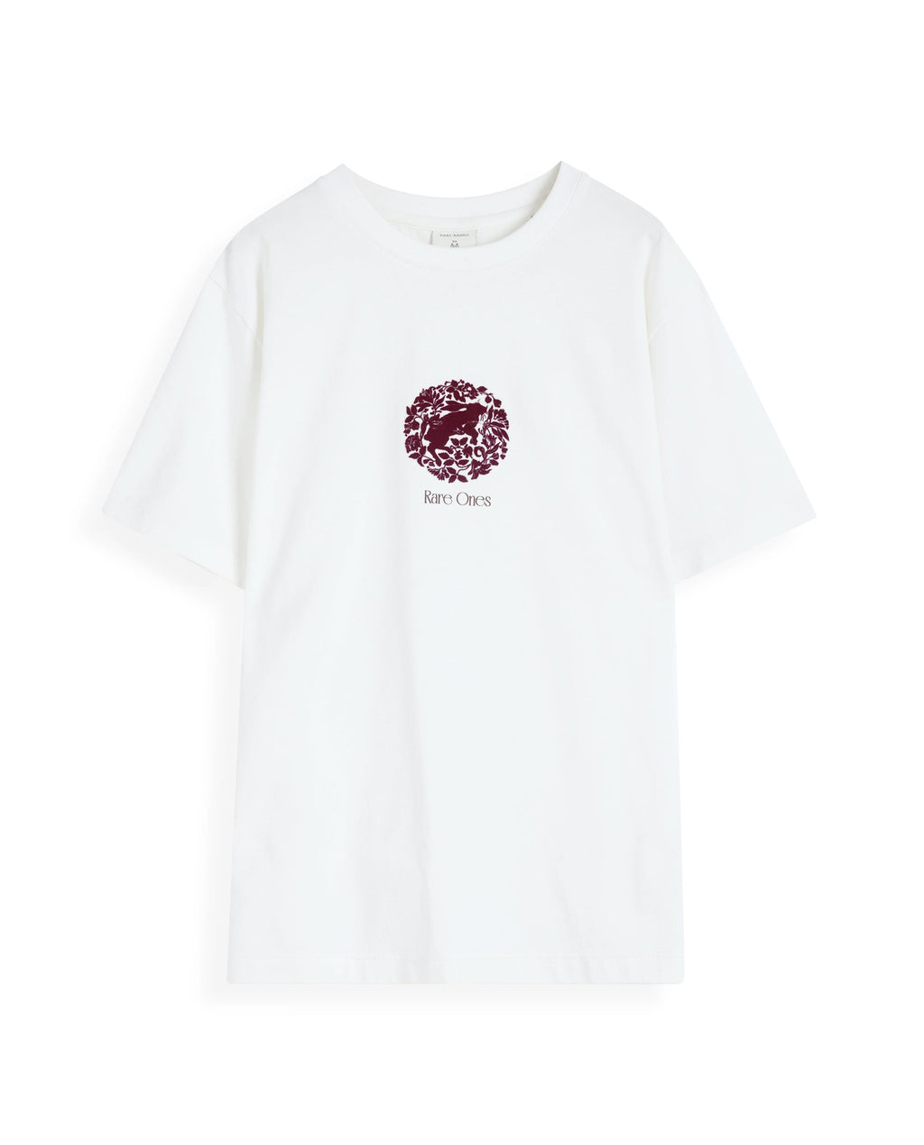 Rare Ones Kids Makes White Cotton Half Sleeves Crew Neck Embroidered T-Shirt