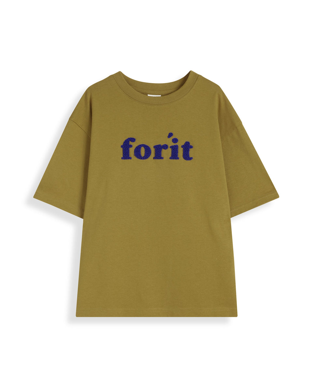 Rare Ones Kids Forit Fluorescent Green Cotton Half Sleeves Crew Neck Towel Embroidered T-Shirt