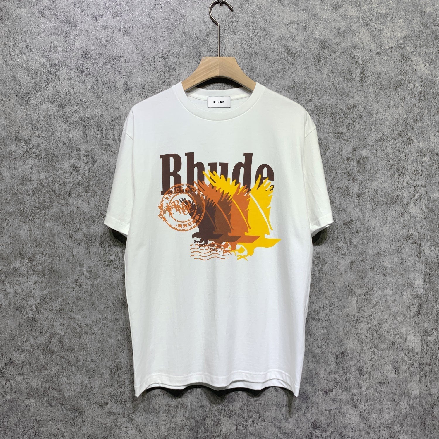 Rhude T-shirts Printed Trendy Pure Cotton