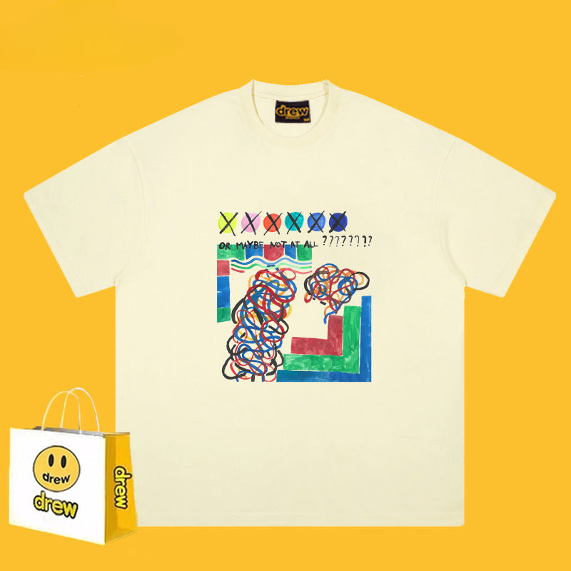 Drew T-shirts Graffiti Printing T-shirt