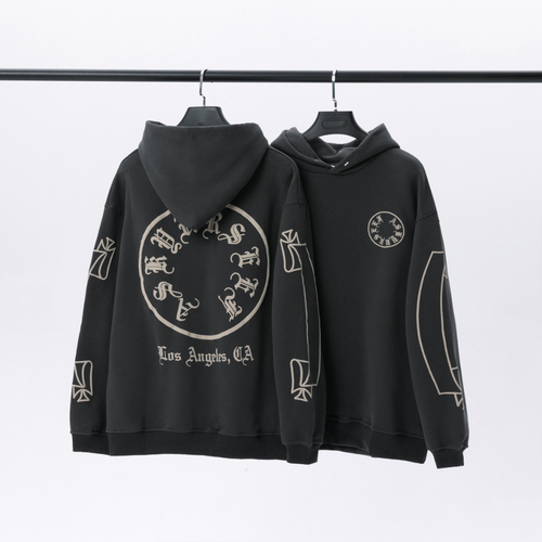 Askyurself Hoodie Loose Hooded Printed Washed Sweater