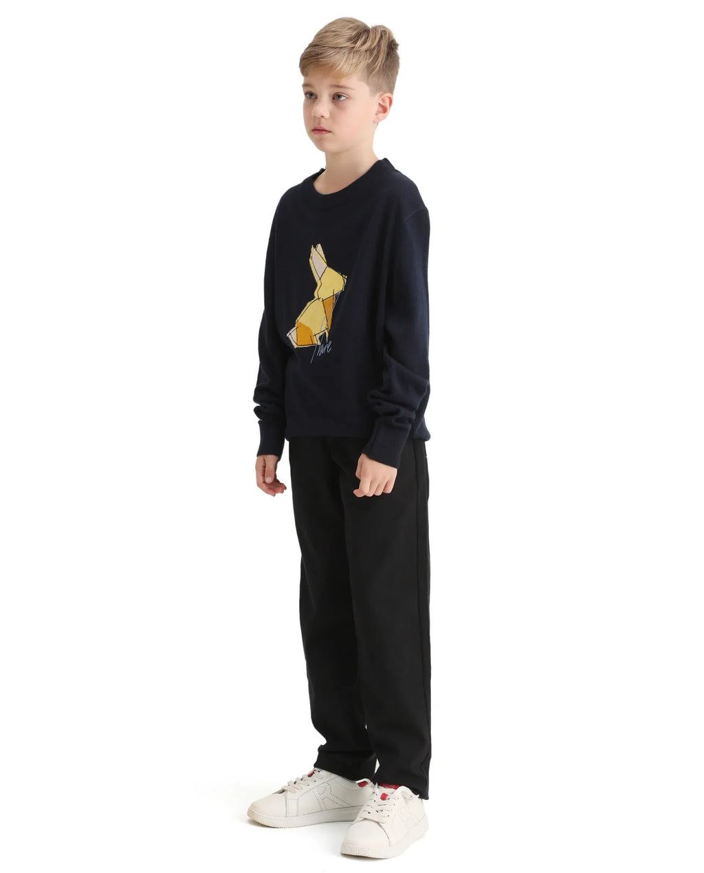 Rare Ones Kids Arne-K Black Cotton Solid Button Closure Regular Fit Trouser
