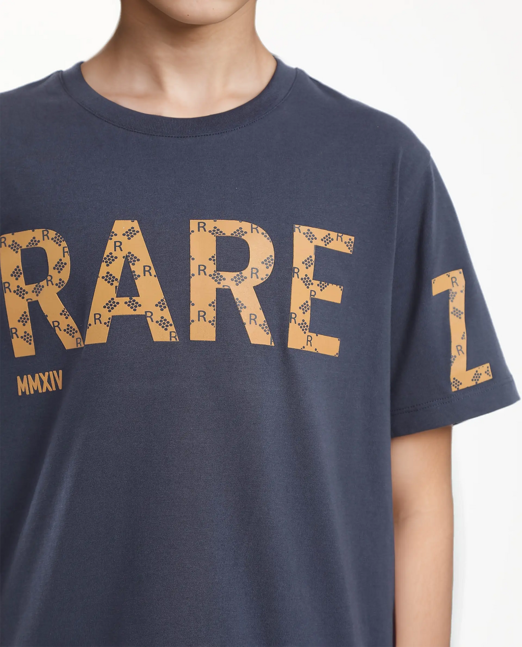 Rare Ones Kids Bant Navy Cotton Half Sleeves Crew Neck Regular Fit Graphic Placement Print T-Shirt