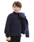 Rare Ones Kids Congo Navy Full Sleeve Jacquard Sweater