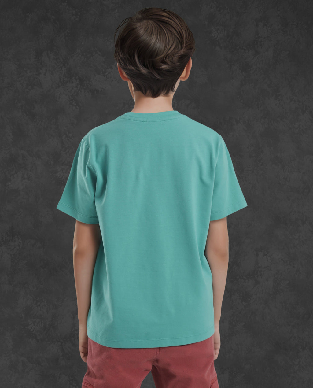 Rare Ones Kids Div Green Cotton Half Sleeves Crew Neck Regular Fit Graphic Print T-Shirt
