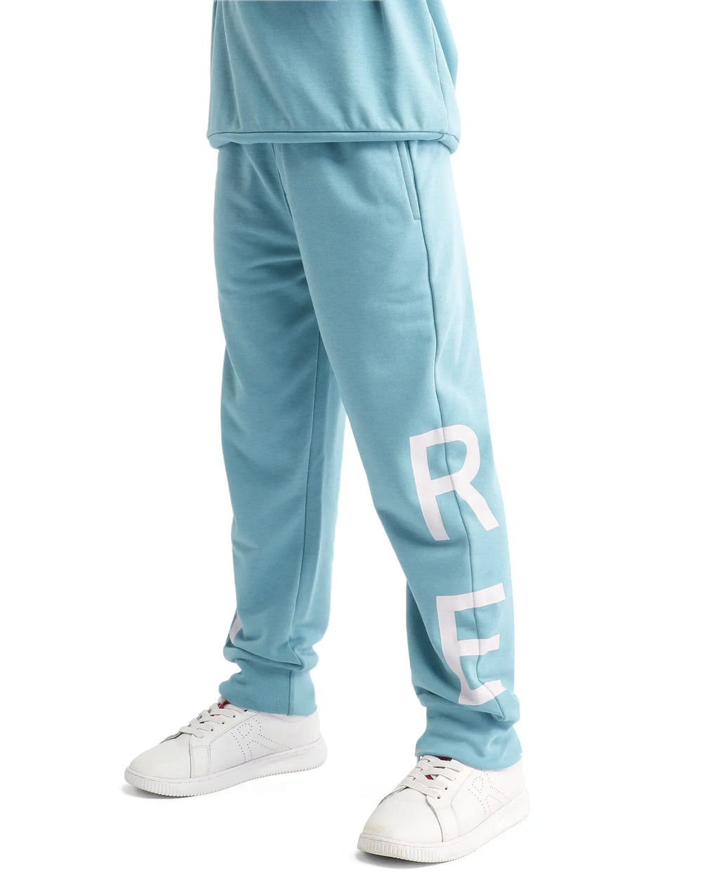 Rare Ones Kids Draw-B Blue Cotton Printed Drawstring Regular Fit Trackpant