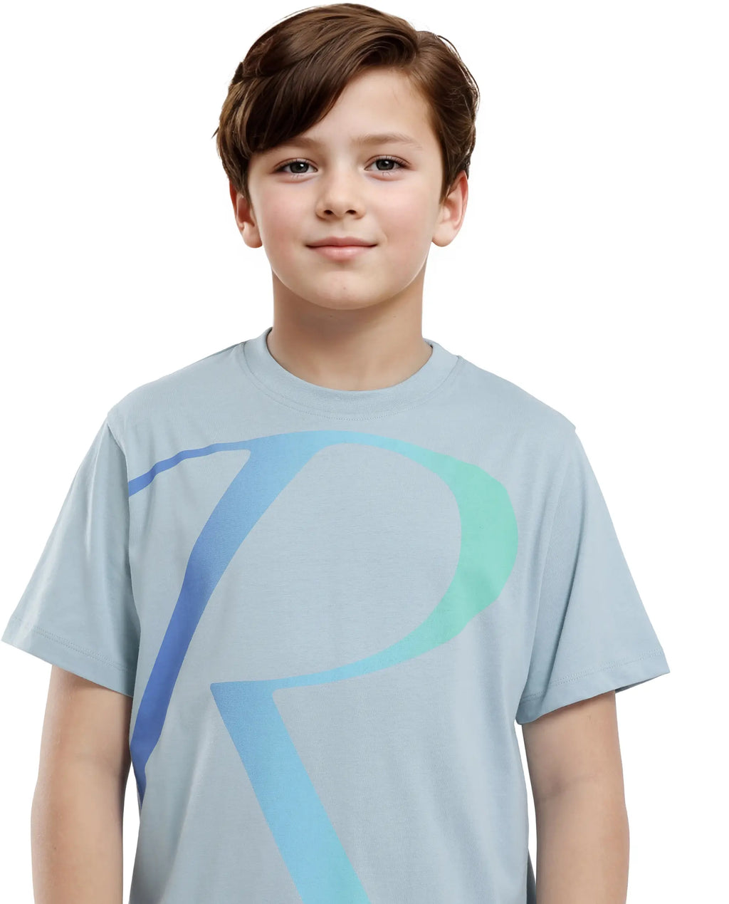 Rare Ones Kids Elzo-K Light Blue Cotton Half Sleeve Solid Slip-On Closure Regular Fit T-Shirt