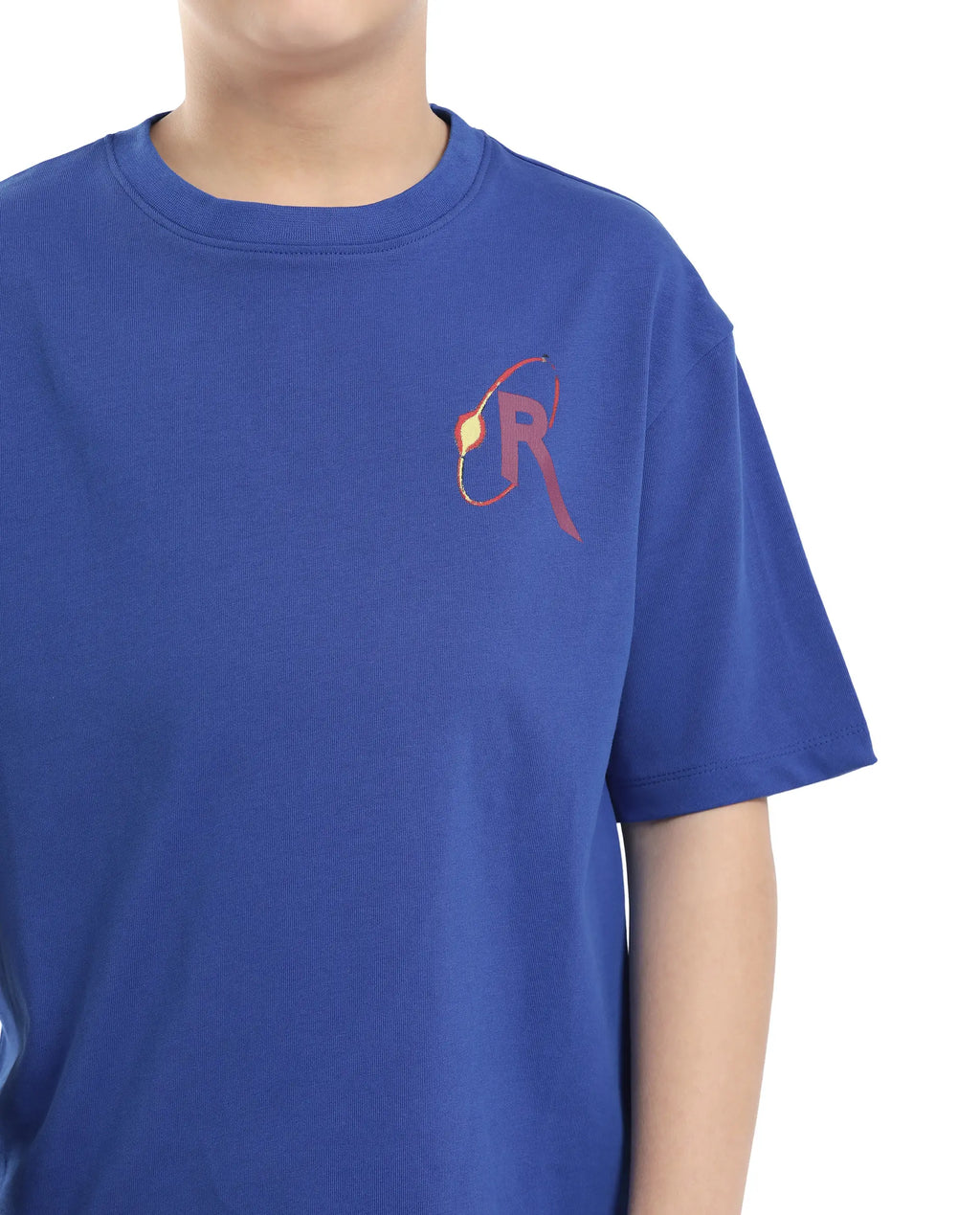 Rare Ones Kids Expo Blue Cotton Short Sleeve Crew Neck Printed Boxy T-Shirt