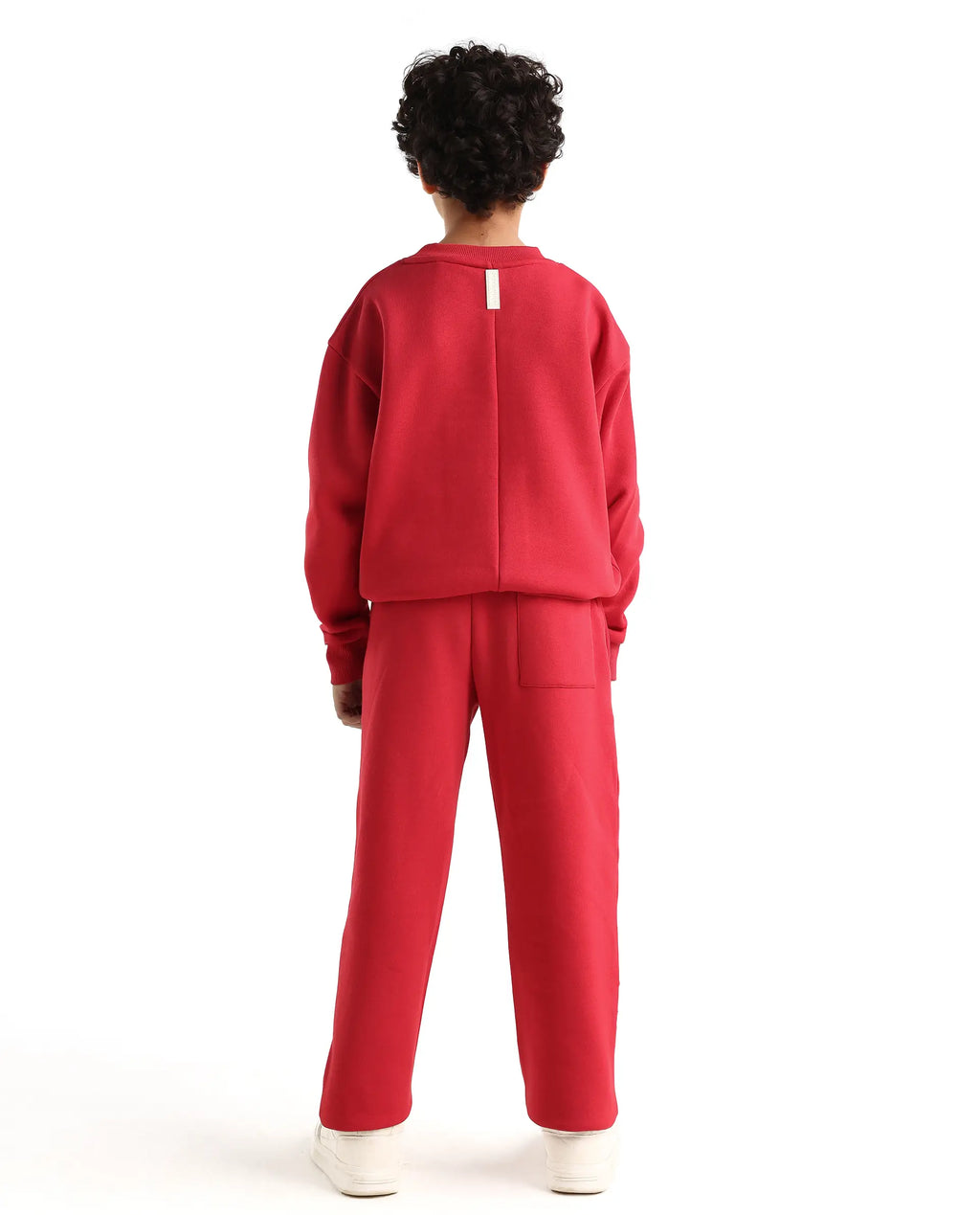 Rare Ones Kids Fabio-B Dark Red Cotton Blend Drawstring Closure Hd Print Straight Fit Trackpant