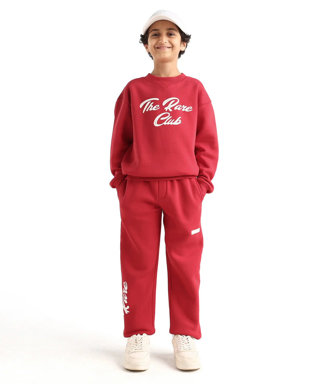 Rare Ones Kids Fabio Dark Red Cotton Blend Pull-On Closure Graphic Print Full Sleeves Boxy Sweatshirt