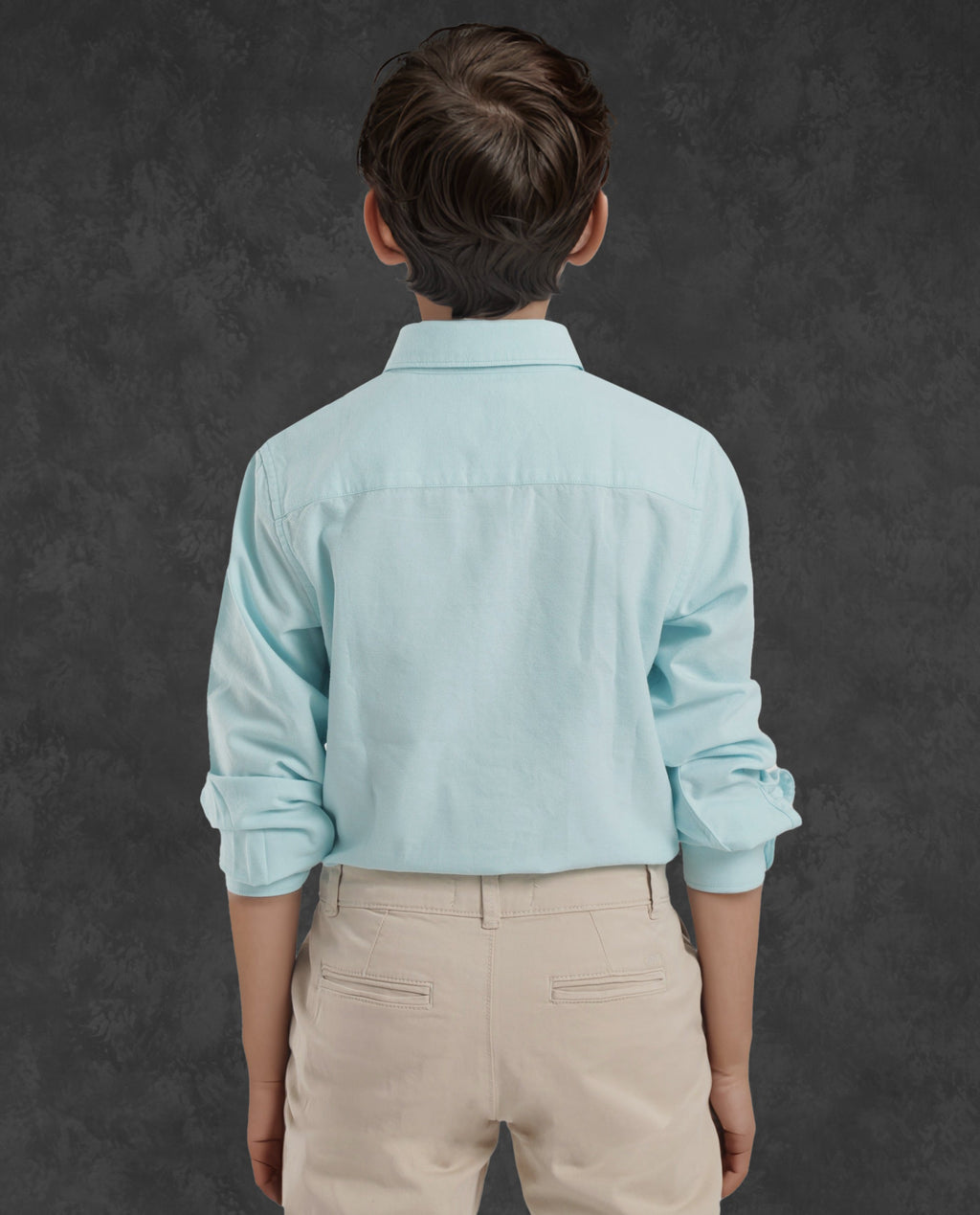 Rare Ones Kids Jac Blue Cotton Full Sleeves Button Down Regular Fit Solid Shirt