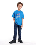 Rare Ones Kids Jace 2 Light Blue Cotton Solid Button And Zip Closure Slim Fit Jeans