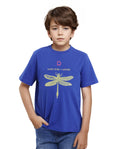 Rare Ones Kids Jos Blue Cotton Short Sleeve Regular Fit Hd Placement Print T-Shirt