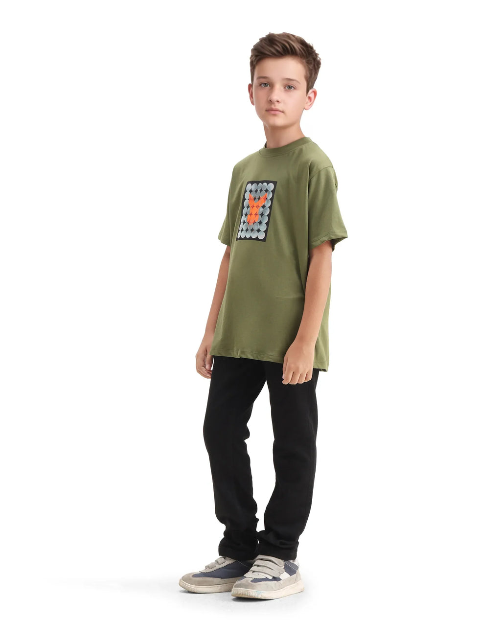 Rare Ones Kids Kino-25 Black Cotton Button Closure Regular Fit Jeans