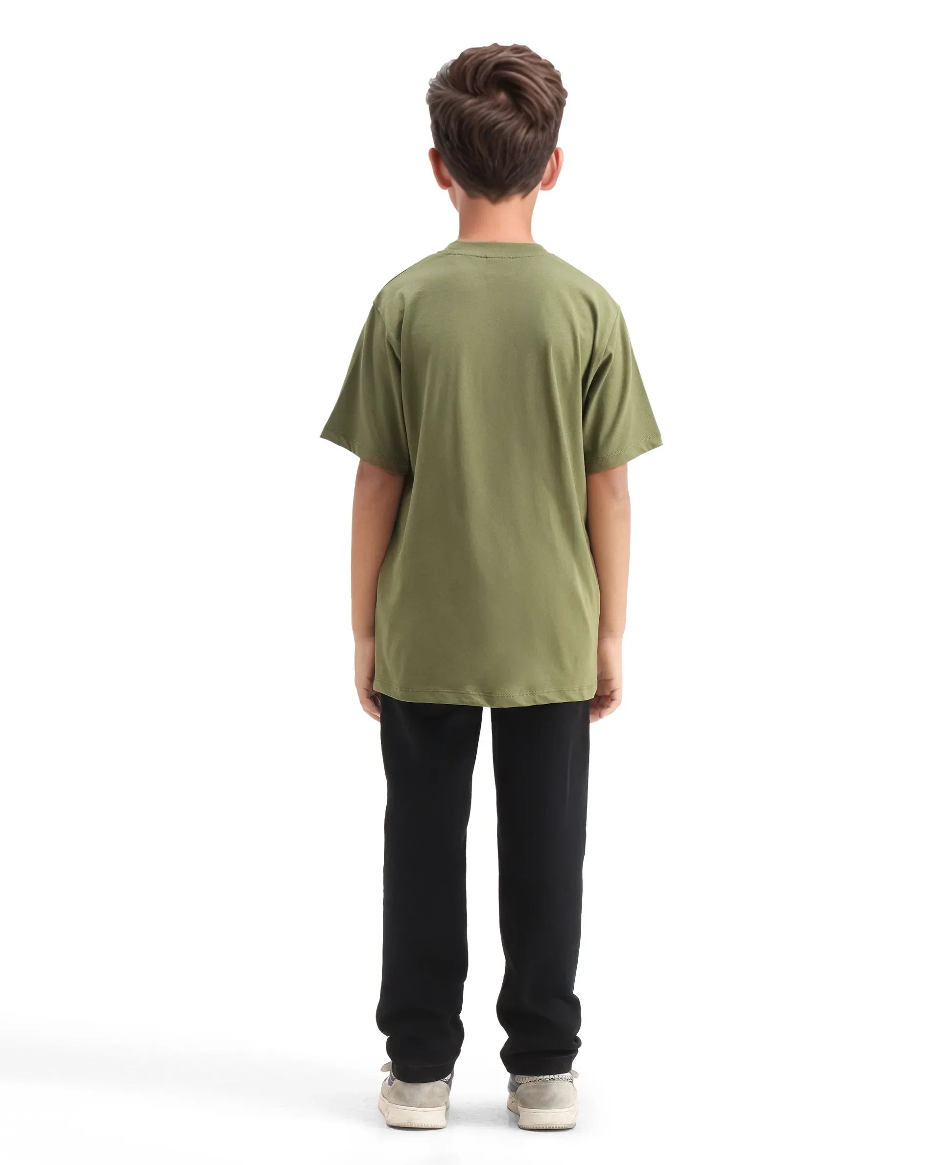 Rare Ones Kids Kino-25 Black Cotton Button Closure Regular Fit Jeans