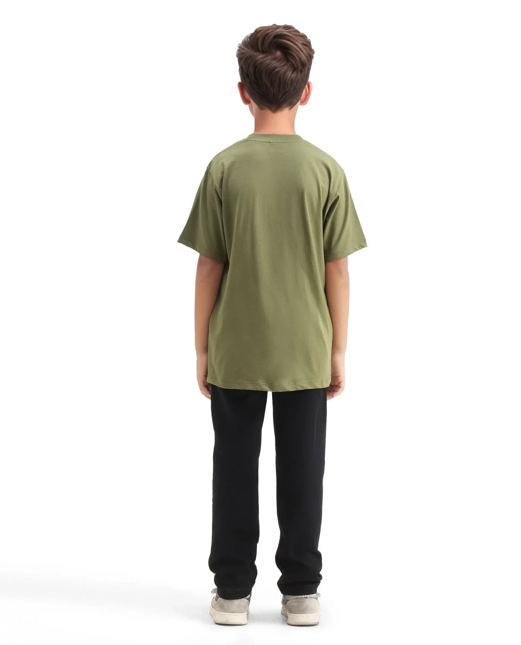 Rare Ones Kids Kino Black Cotton Poly Solid Slim Fit Denim Pant
