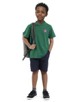 Rare Ones Kids Kyte-B Navy Cotton Button And Zip Closure Solid Regular Fit Shorts