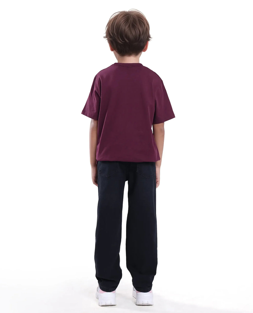 Rare Ones Kids Lea Black Cotton Solid Button And Zip Closure Wide Leg Fit Jeans