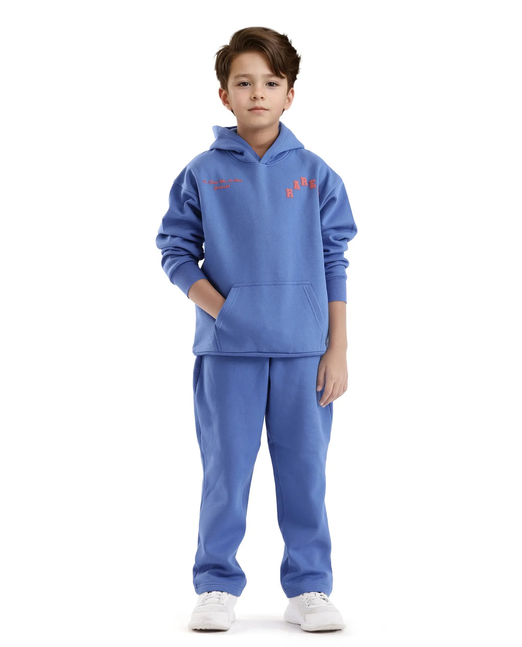 Rare Ones Kids Linto Blue Cotton Poly Full Sleeve Hd Print And Towel Embroidered Sweatshirt