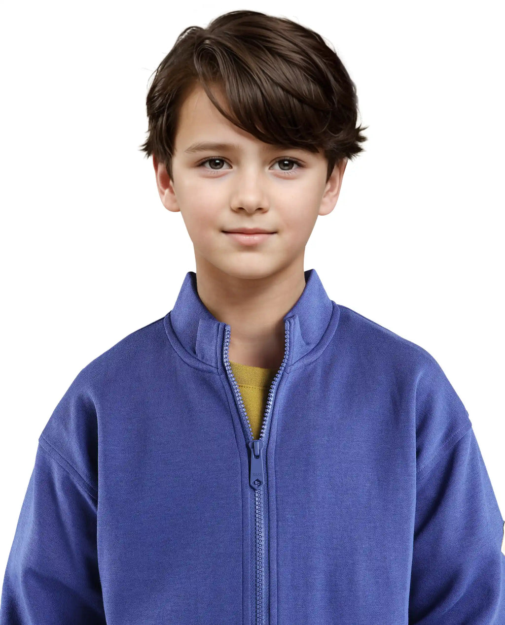 Rare Ones Kids Manttn Dark Blue Cotton Poly Full Sleeve Applique Jacket