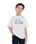 Rare Ones Kids Marn Off White Cotton Half Sleeve Printed Slip-On Closure Regular Fit T-Shirt