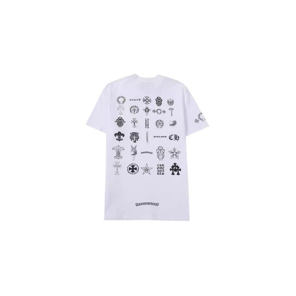CHH Chrome Heart T Shirts T-Shirts Trendy logo print crew neck short sleeves