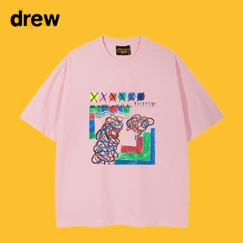 Drew T-shirts Graffiti Printing T-shirt