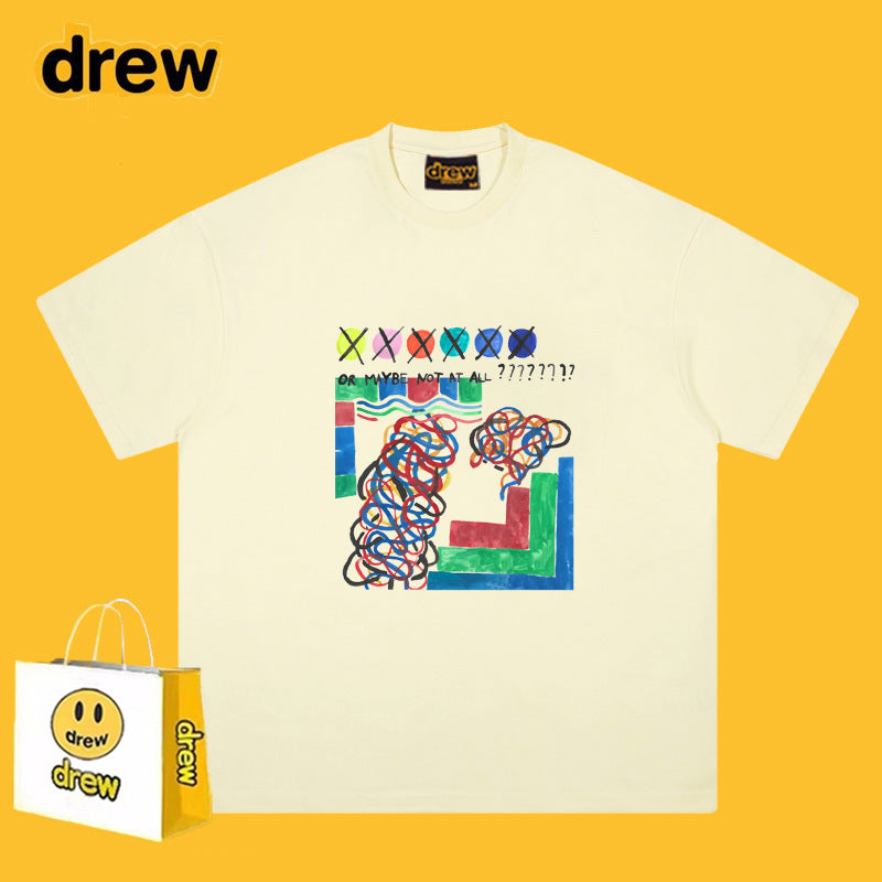 Drew T-shirts Graffiti Printing T-shirt