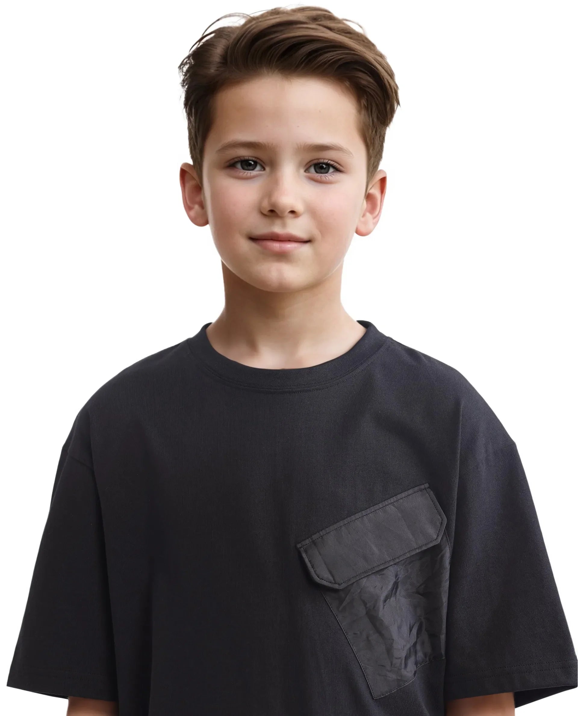 Graphic Back Print Boxy T-Shirt Portz - Black