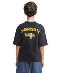 Graphic Back Print Boxy T-Shirt Portz - Black