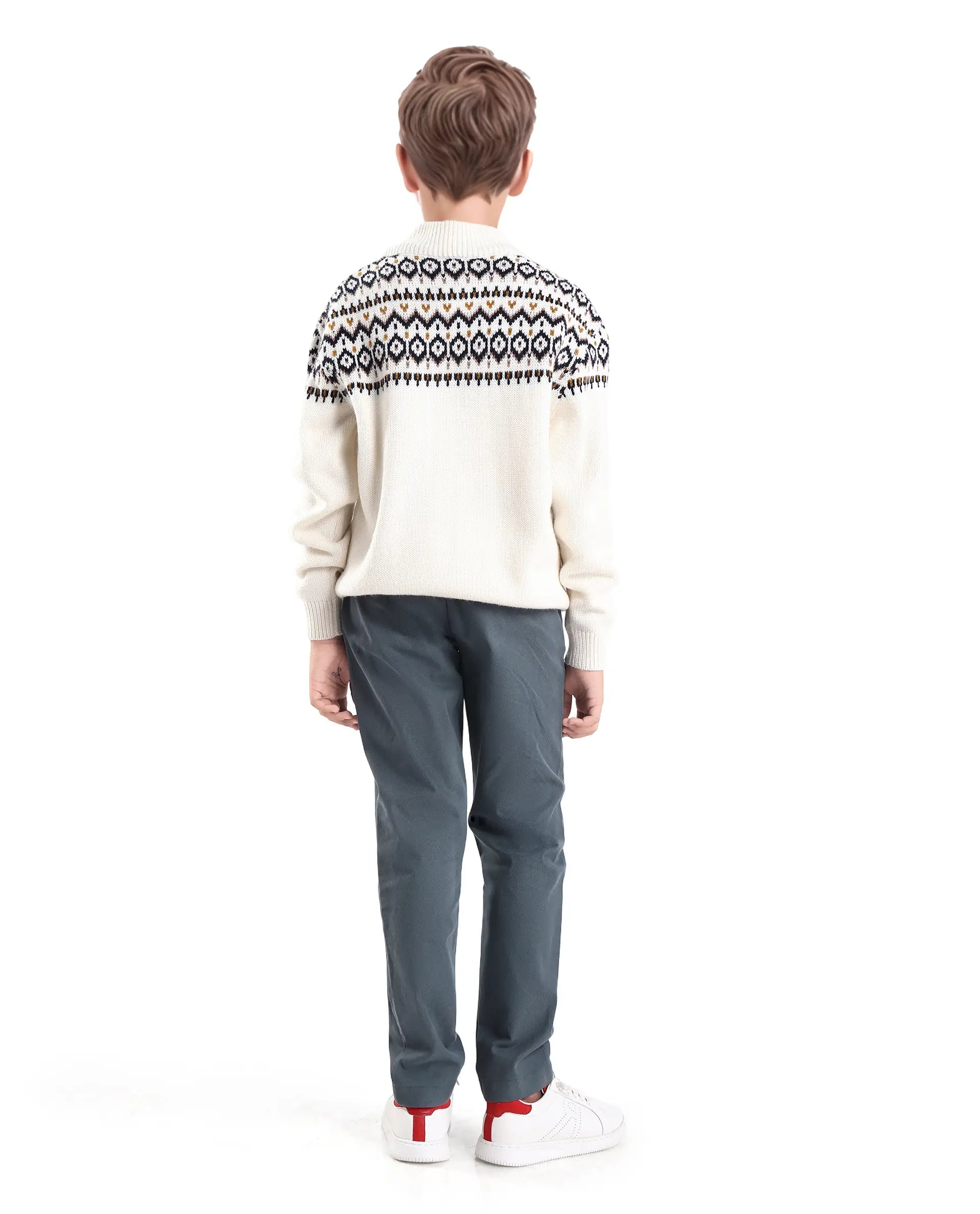 Rare Ones Kids Arne-K Dusky Blue Cotton Solid Button Closure Regular Fit Trouser