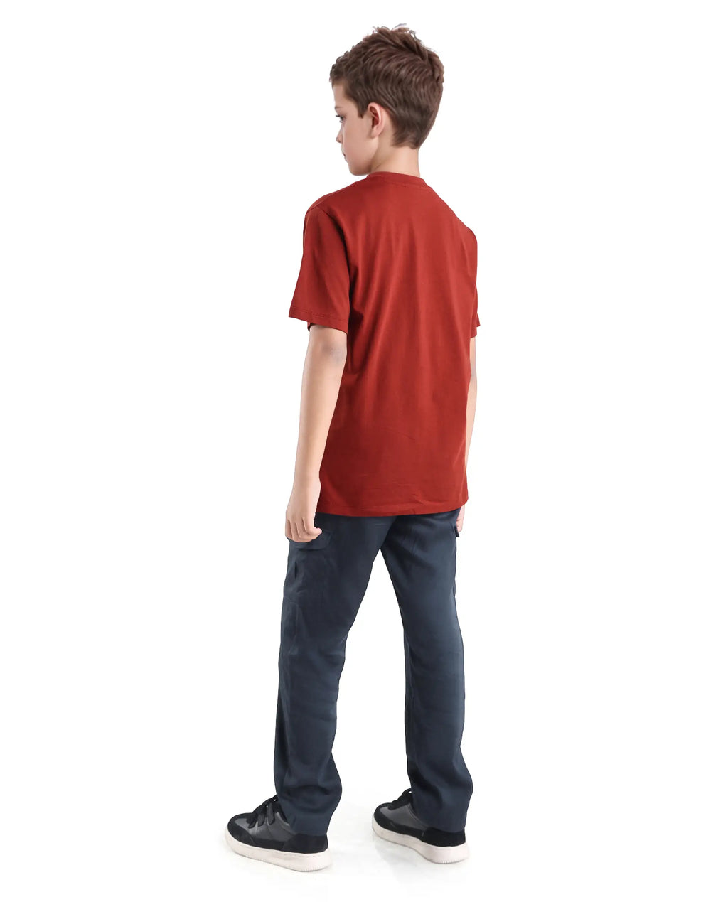 Rare Ones Kids Glin-B Navy Cotton Solid Button Closure Regular Fit Trouser